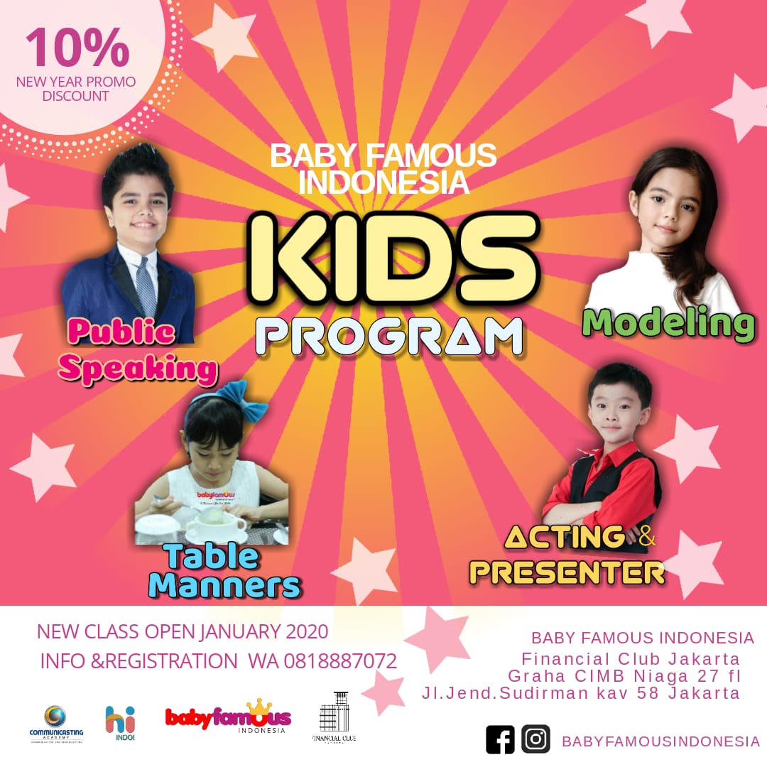 Baby Famous Indonesia & Financial Club Jakarta Kids Program, 15 Feb - 28 Mar 2020