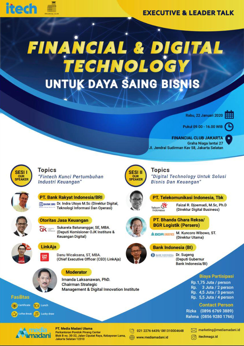 Financial & Digital Techology untuk Daya Saing Bisnis, Wednesday 22nd January 2020